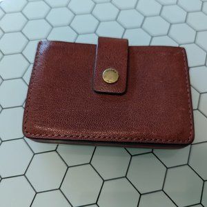 Vintage Fossil Card Holder Wallet (Brown Leather)